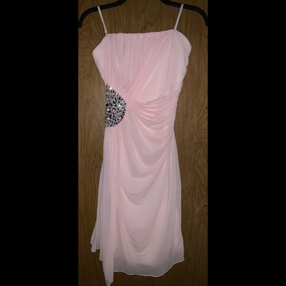 Pink chiffon dress